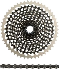 SRAM XG-1295 Kassette + PC X01 Eagle Kette 12-fach Verschleißset -Fahrradzubehör 295134